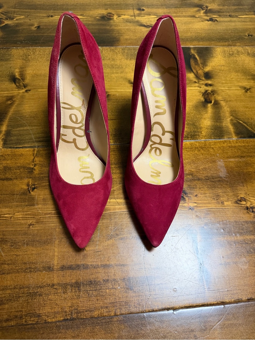 Sam Edelman Hazel Pointed Toe Suede
Pumps Berry Red Burgundy Size 9